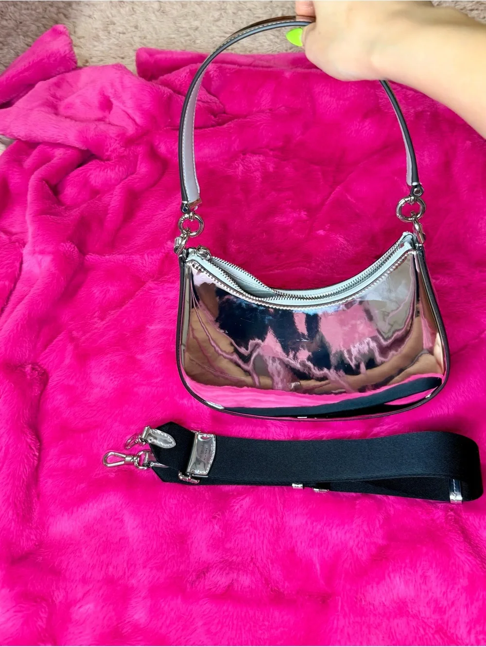 *NWOT*kate spade Sam Icon Metallic Small Convertible Crossbody Bag